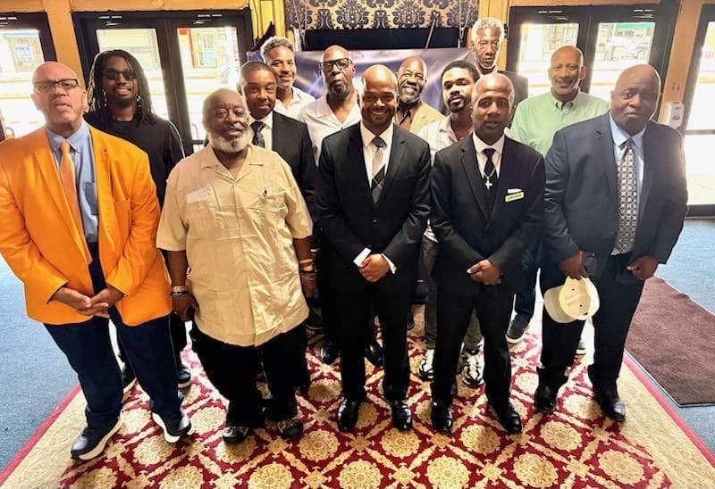 Men of NGBM's Brotherhood Department gathered together