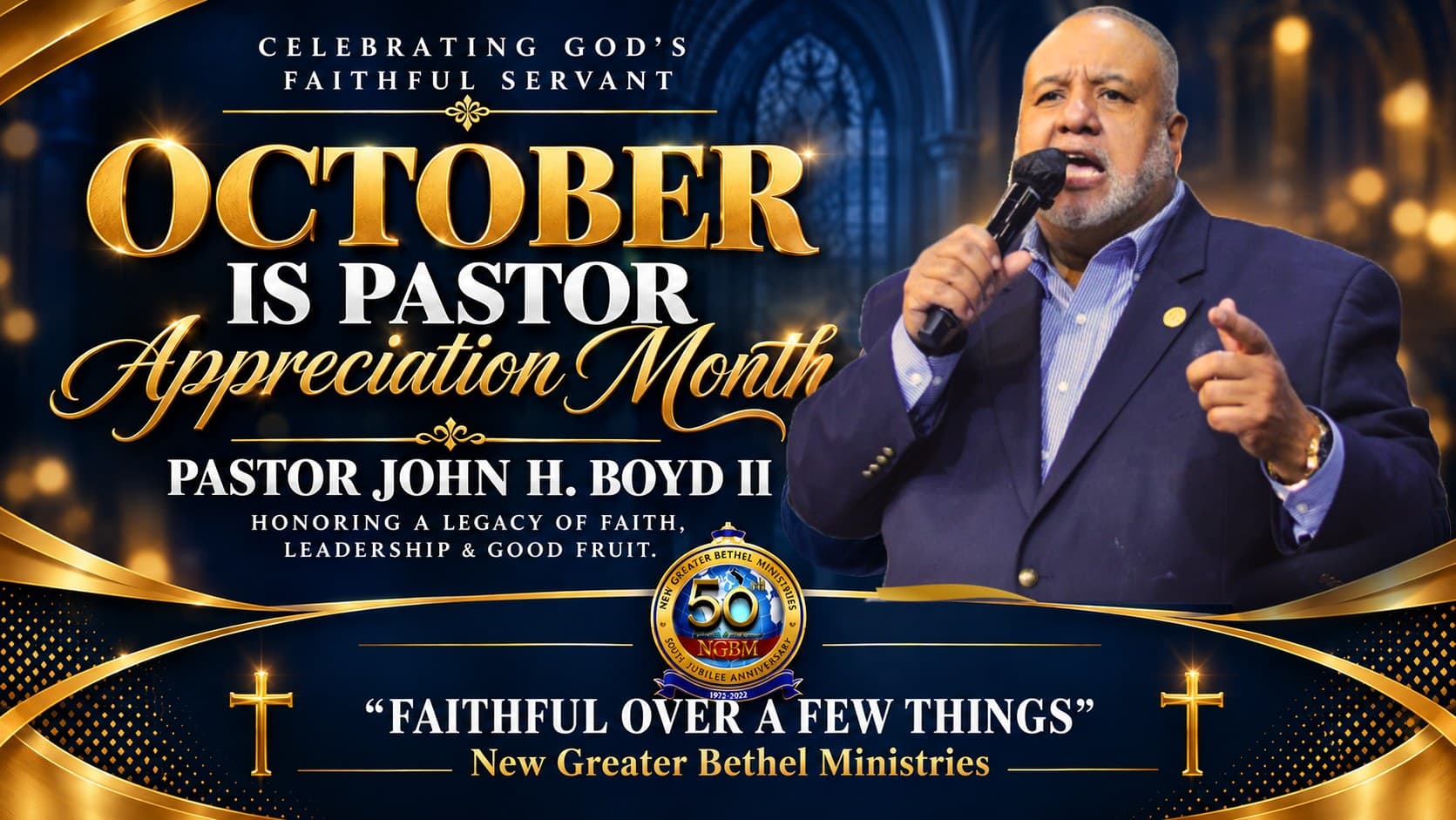 New Greater Bethel Ministries celebrates National Clergy Appreciation Month, October 2026